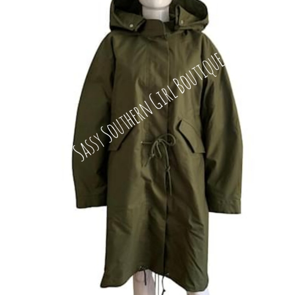 🆕⭐ TORY BURCH Oversized coat moss green - Picture 9 of 16